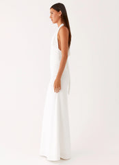 Ilaria Halter Maxi Dress - White
